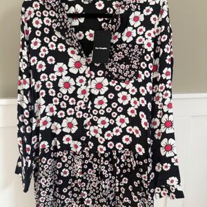 NWT The Kooples Floral Shirt Dress - Size 1 (Small)